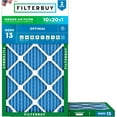 thumbnail image 1 of Filterbuy 10x20x1 MERV 13 Health Defense, Pleated HVAC AC Furnace Air Filters (2-Pack), 1 of 2