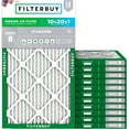 thumbnail image 1 of Filterbuy 10x20x1 MERV 8 Dust Defense, Pleated HVAC AC Furnace Air Filters (12-Pack), 1 of 2
