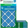 thumbnail image 1 of Filterbuy 10x25x1 MERV 13 Health Defense, Pleated HVAC AC Furnace Air Filters (5-Pack), 1 of 2