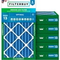 thumbnail image 1 of Filterbuy 11.5x21x4 MERV 13 Health Defense, Pleated HVAC AC Furnace Air Filters (6-Pack), 1 of 1