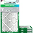 thumbnail image 1 of Filterbuy 12.5x24x1 Air Filter MERV 8 Dust Defense, Pleated HVAC AC Furnace Filter Replacement, 4-Pack, 1 of 7