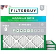thumbnail image 1 of Filterbuy 12x12x1 MERV 8 Dust Defense, Pleated HVAC AC Furnace Air Filters (3-Pack), 1 of 2