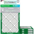 thumbnail image 1 of Filterbuy 12x20x1 MERV 8 Dust Defense, Pleated HVAC AC Furnace Air Filters (4-Pack), 1 of 2