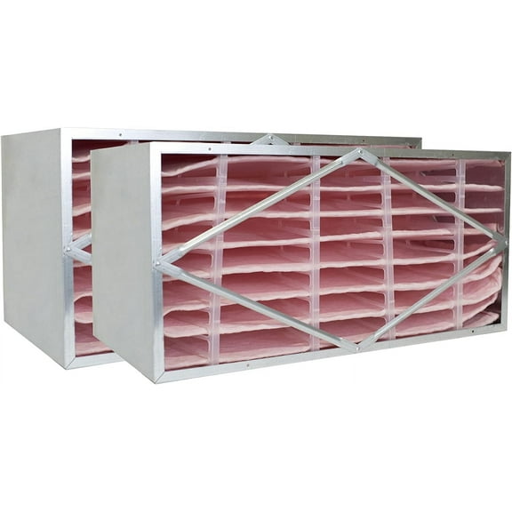 Filterbuy 12x24x12 MERV 11 No Header, Rigid Cell Box Filters HVAC Replacement (2-Pack)