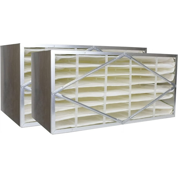 Filterbuy 12x24x6 MERV 14 No Header, Rigid Cell Box Filters HVAC Replacement (2-Pack)