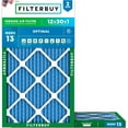 thumbnail image 1 of Filterbuy 12x30x1 MERV 13 Health Defense, Pleated HVAC AC Furnace Air Filters (2-Pack), 1 of 2