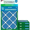 thumbnail image 1 of Filterbuy 12x30x2 Air Filter MERV 13 Smoke Defense, Pleated HVAC AC Furnace Filter Replacement, 4-Pack, 1 of 7