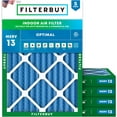 thumbnail image 1 of Filterbuy 14.5x19x2 Air Filter MERV 13 Smoke Defense, Pleated HVAC AC Furnace Filter Replacement, 5-Pack, 1 of 7