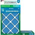 thumbnail image 1 of Filterbuy 14x24x1 Air Filter MERV 13 Smoke Defense, Pleated HVAC AC Furnace Filter Replacement, 2-Pack, 1 of 10