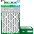 thumbnail image 1 of Filterbuy 14x25x4 MERV 8 Dust Defense, Pleated HVAC AC Furnace Air Filters (2-Pack), 1 of 2