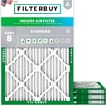 thumbnail image 1 of Filterbuy 16.38x21.38x1 MERV 8 Dust Defense, Pleated HVAC AC Furnace Air Filters (4-Pack), 1 of 1