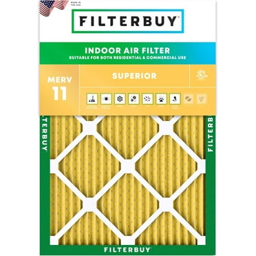 Filterbuy 16x20x1 MERV 11 Allergen Defense, Pleated HVAC AC Furnace Air Filters (1-Pack)
