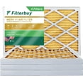 Filterbuy 16x25x2 MERV 11 Pleated HVAC AC Furnace Air Filters (4Pack