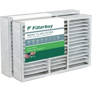 Filterbuy 16x25x5 MERV 13 Pleated HVAC AC Furnace Air Filters for Honeywell FC100A1029, Lennox X6670, Carrier, Bryant, & More (2-Pack)