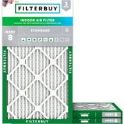 Filterbuy 16x30x1 Air Filter MERV 8 Dust Defense, Pleated HVAC AC Furnace Filter Replacement, 3-Pack