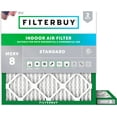 thumbnail image 1 of Filterbuy 17x17x1 MERV 8 Dust Defense, Pleated HVAC AC Furnace Air Filters (2-Pack), 1 of 9