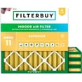 thumbnail image 1 of Filterbuy 17x17x2 Air Filter MERV 11 Allergy Defense, Pleated HVAC AC Furnace Filter Replacement, 4-Pack, 1 of 7
