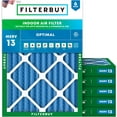 thumbnail image 1 of Filterbuy 17x20x2 Air Filter MERV 13 Smoke Defense, Pleated HVAC AC Furnace Filter Replacement, 6-Pack, 1 of 7