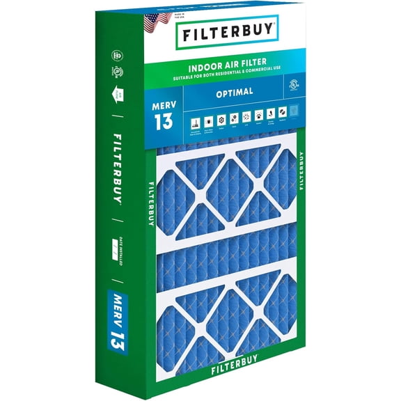 Filterbuy 17x26x4 Air Filter MERV 13 Smoke Defense, Pleated HVAC AC Furnace Filter Replacement for Lennox, 1-Pack