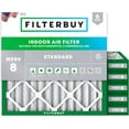 thumbnail image 1 of Filterbuy 18x18x2 MERV 8 Dust Defense, Pleated HVAC AC Furnace Air Filters (6-Pack), 1 of 10