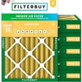 thumbnail image 1 of Filterbuy 18x20x4 Air Filter MERV 11 Allergy Defense, Pleated HVAC AC Furnace Filter Replacement, 6-Pack, 1 of 9