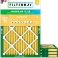 thumbnail image 1 of Filterbuy 18x21x1 MERV 11 Allergen Defense, Pleated HVAC AC Furnace Air Filters (4-Pack), 1 of 9