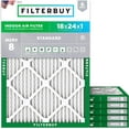 thumbnail image 1 of Filterbuy 18x24x1 Air Filter MERV 8 Dust Defense, Pleated HVAC AC Furnace Filter Replacement, 6-Pack, 1 of 8