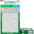 thumbnail image 1 of Filterbuy 18x30x1 MERV 8 Dust Defense, Pleated HVAC AC Furnace Air Filters (3-Pack), 1 of 10