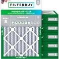 thumbnail image 1 of Filterbuy 19.75x22x4 MERV 8 Dust Defense, Pleated HVAC AC Furnace Air Filters (6-Pack), 1 of 9