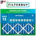 thumbnail image 1 of Filterbuy 20x20x2 Air Filter MERV 13 Smoke Defense, Pleated HVAC AC Furnace Filter Replacement, 1-Pack, 1 of 10