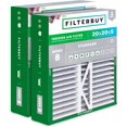 thumbnail image 1 of Filterbuy 20x20x5 Air Filter MERV 8 Dust Defense, Pleated HVAC AC Furnace Filter Replacement for Honeywell & More, 2-Pack, 1 of 8