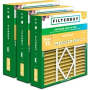 Filterbuy 20x20x5 Air Filter MERV 11 Allergy Defense, Pleated HVAC AC Furnace Filter Replacement for Amana, Goodman & More, 3-Pack