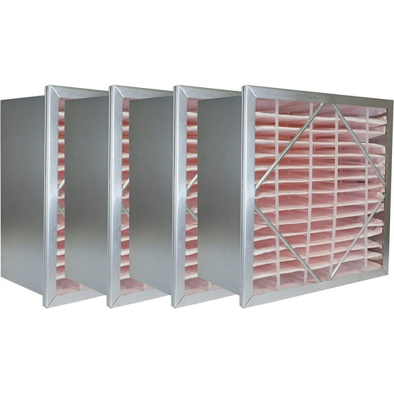 Filterbuy 20x20x6 MERV 11 Header, Rigid Cell Filters HVAC Replacement (4-Pack)