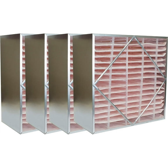 Filterbuy 20x20x6 MERV 11 No Header, Rigid Cell Box Filters HVAC Replacement (4-Pack)