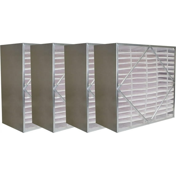 Filterbuy 20x20x6 MERV 13 No Header, Rigid Cell Box Filters HVAC Replacement (4-Pack)
