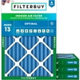 thumbnail image 1 of Filterbuy 20x22x2 Air Filter MERV 13 Smoke Defense, Pleated HVAC AC Furnace Filter Replacement, 4-Pack, 1 of 10