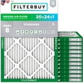 thumbnail image 1 of Filterbuy 20x24x1 MERV 8 Dust Defense, Pleated HVAC AC Furnace Air Filters (12-Pack), 1 of 10