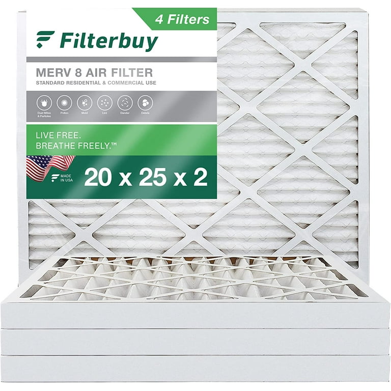 Filterbuy pleated hvac ac outlet furnace air filter