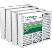 Filterbuy 20x25x5 MERV 8 Pleated HVAC AC Furnace Air Filters for Honeywell FC100A1037, Lennox X6673, Carrier, and More (4-Pack)
