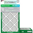 thumbnail image 1 of Filterbuy 20x30x2 MERV 8 Dust Defense, Pleated HVAC AC Furnace Air Filters (2-Pack), 1 of 10