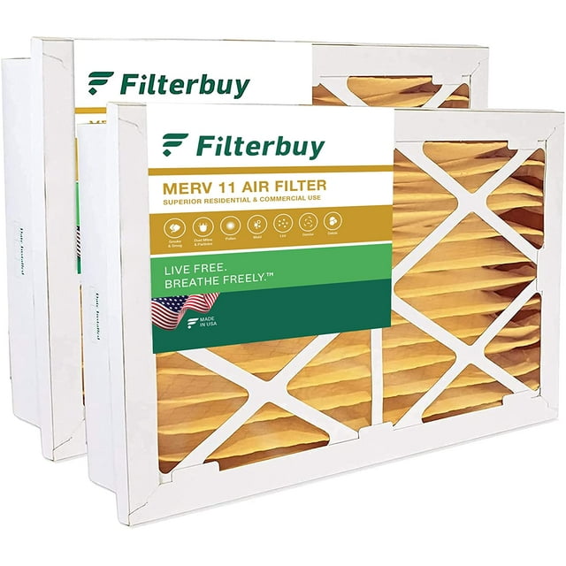 Filterbuy 20x30x5 MERV 11 Pleated HVAC AC Furnace Air Filters for
