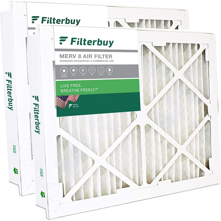 Filterbuy 20x30x5 MERV 8 Pleated HVAC AC Furnace Air Filters for Honeywell Return Grille 2 Pack