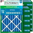 thumbnail image 1 of Filterbuy 21x22x4 MERV 13 Health Defense, Pleated HVAC AC Furnace Air Filters (12-Pack), 1 of 9