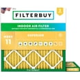 thumbnail image 1 of Filterbuy 23.5x23.5x1 MERV 11 Allergen Defense, Pleated HVAC AC Furnace Air Filters (2-Pack), 1 of 9