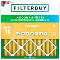 thumbnail image 1 of Filterbuy 23.5x23.5x2 Air Filter MERV 11 Allergy Defense, Pleated HVAC AC Furnace Filter Replacement, 1-Pack, 1 of 7