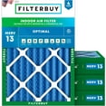 thumbnail image 1 of Filterbuy 24x28x4 Air Filter MERV 13 Smoke Defense, Pleated HVAC AC Furnace Filter Replacement, 4-Pack, 1 of 7