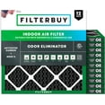thumbnail image 1 of Filterbuy 25x25x1 Air Filter MERV 10 Odor Defense, Pleated HVAC AC Furnace Filter Replacement, 12-Pack, 1 of 1