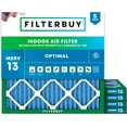 thumbnail image 1 of Filterbuy 27x27x1 Air Filter MERV 13 Smoke Defense, Pleated HVAC AC Furnace Filter Replacement, 5-Pack, 1 of 9