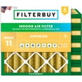 thumbnail image 1 of Filterbuy 27x27x4 Air Filter MERV 11 Allergy Defense, Pleated HVAC AC Furnace Filter Replacement, 6-Pack, 1 of 7