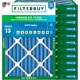 thumbnail image 1 of Filterbuy 28x30x2 Air Filter MERV 13 Smoke Defense, Pleated HVAC AC Furnace Filter Replacement, 12-Pack, 1 of 8